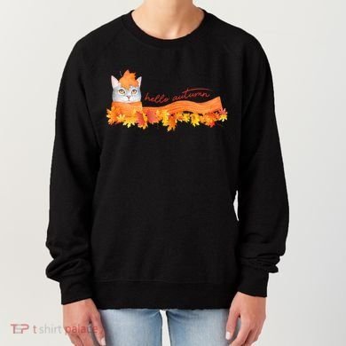 Hello Autumn Cute Cat Women's Sweatshirt