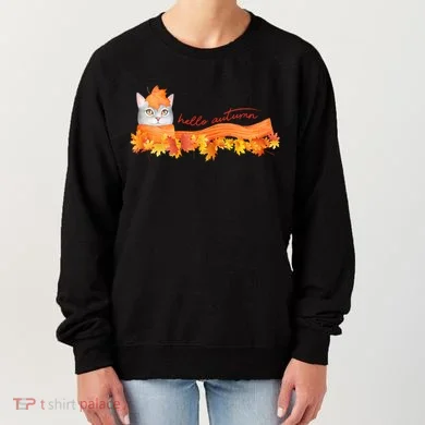 Hello Autumn Cute Cat Women's Sweatshirt