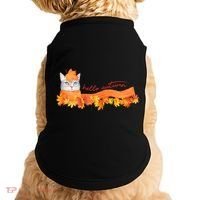 Hello Autumn Cute Cat Doggie Tank thumb 0