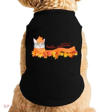 Hello Autumn Cute Cat Doggie Tank