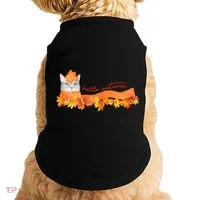 Hello Autumn Cute Cat Doggie Tank thumb 0
