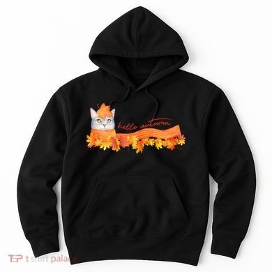 Hello Autumn Cute Cat Hoodie
