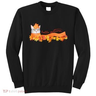 Hello Autumn Cute Cat Sweatshirt