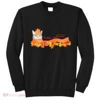 Hello Autumn Cute Cat Sweatshirt thumb 0