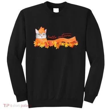 Hello Autumn Cute Cat Sweatshirt