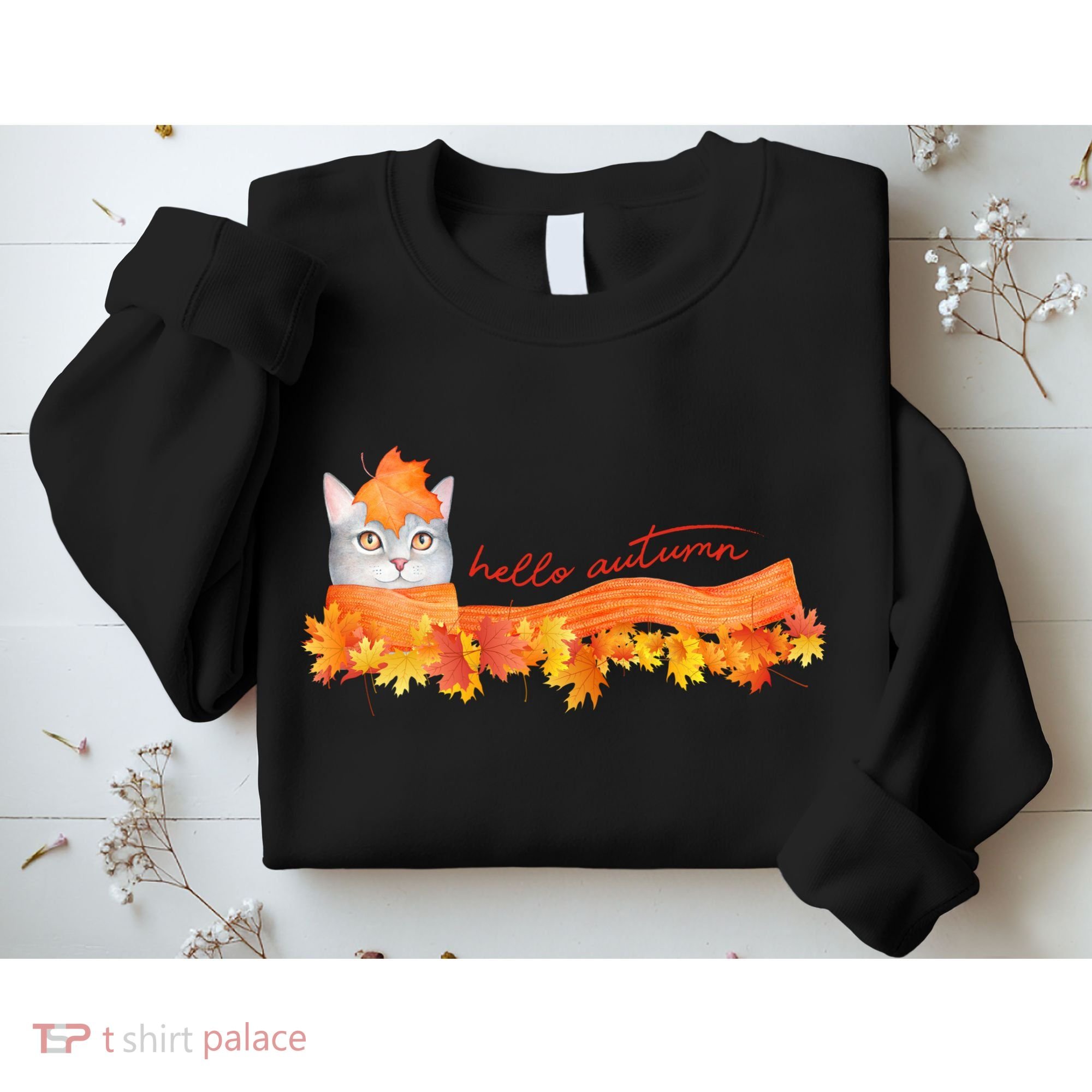 Hello Autumn Cute Cat Sweatshirt