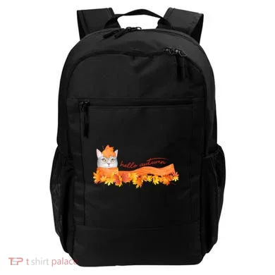 Hello Autumn Cute Cat Backpack