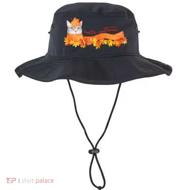 Hello Autumn Cute Cat Bucket Hat