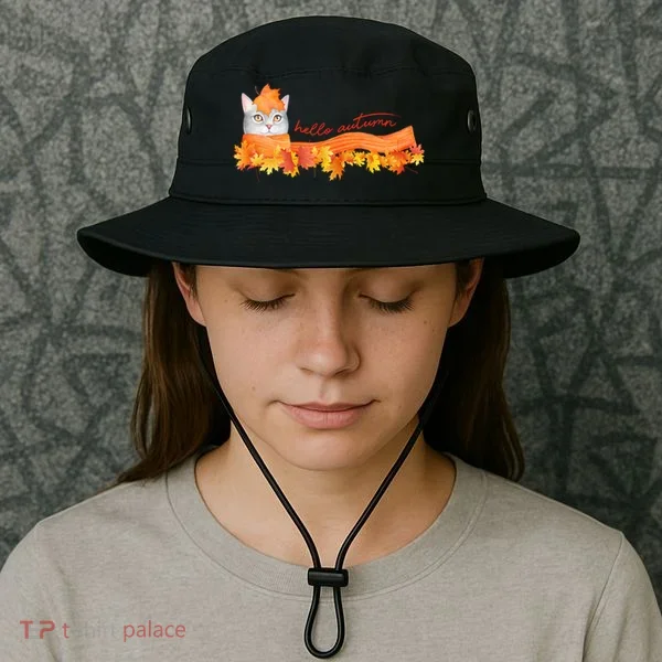 Hello Autumn Cute Cat Bucket Hat