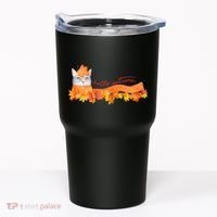 Hello Autumn Cute Cat Tumbler thumb 0