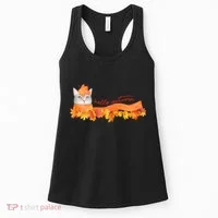 Hello Autumn Cute Cat Women's Tank Top thumb 0