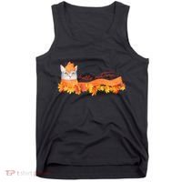 Hello Autumn Cute Cat Tank Top thumb 0