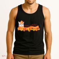 Hello Autumn Cute Cat Tank Top thumb 3