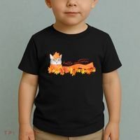 Hello Autumn Cute Cat Toddler T-Shirt thumb 2