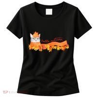Hello Autumn Cute Cat Women's T-Shirt thumb 0