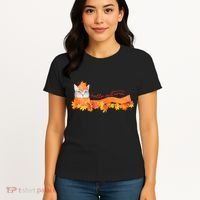 Hello Autumn Cute Cat Women's T-Shirt thumb 4