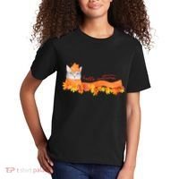 Hello Autumn Cute Cat Kids T-Shirt thumb 2