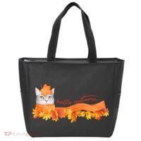 Hello Autumn Cute Cat Tote Bag thumb 0