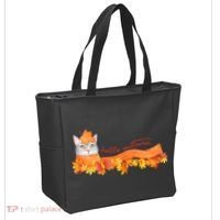 Hello Autumn Cute Cat Tote Bag thumb 2