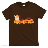 Hello Autumn Cute Cat T-Shirt thumb 0
