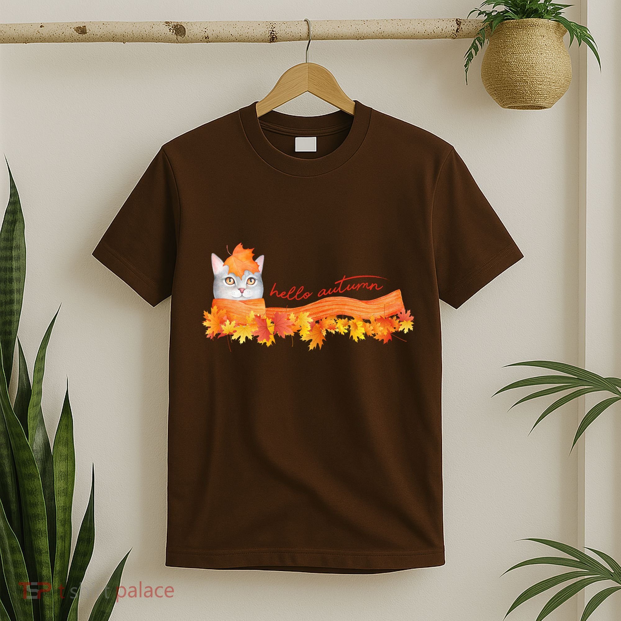 Hello Autumn Cute Cat T-Shirt