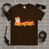 Hello Autumn Cute Cat T-Shirt thumb 5