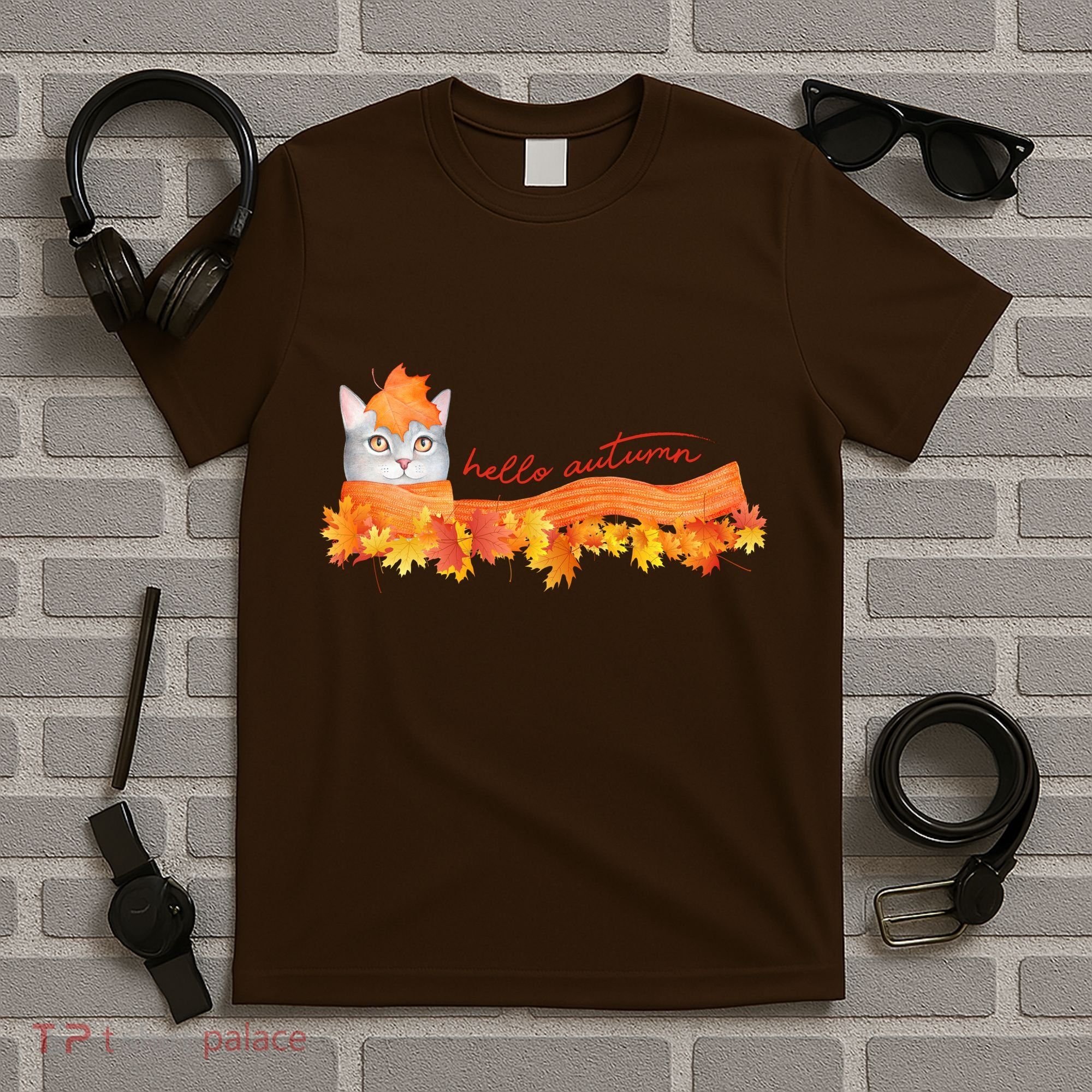 Hello Autumn Cute Cat T-Shirt