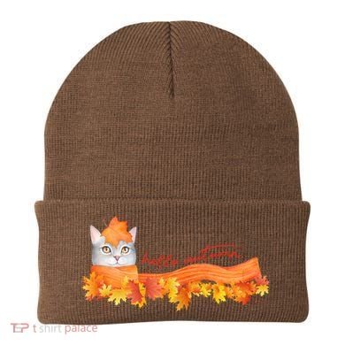Hello Autumn Cute Cat Beanie