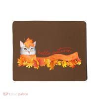 Hello Autumn Cute Cat Mousepad thumb 0