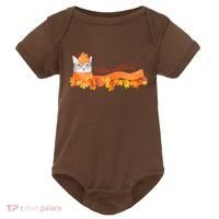 Hello Autumn Cute Cat Baby Bodysuit thumb 0