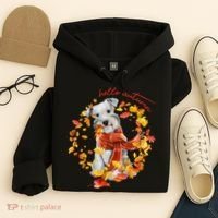 Hello Autumn Cute Dog Hoodie thumb 4