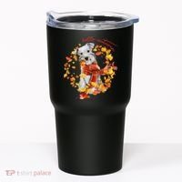 Hello Autumn Cute Dog Tumbler thumb 0