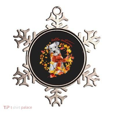 Hello Autumn Cute Dog Ornament