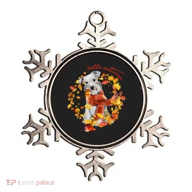 Hello Autumn Cute Dog Ornament