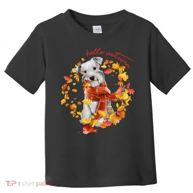Hello Autumn Cute Dog Toddler T-Shirt