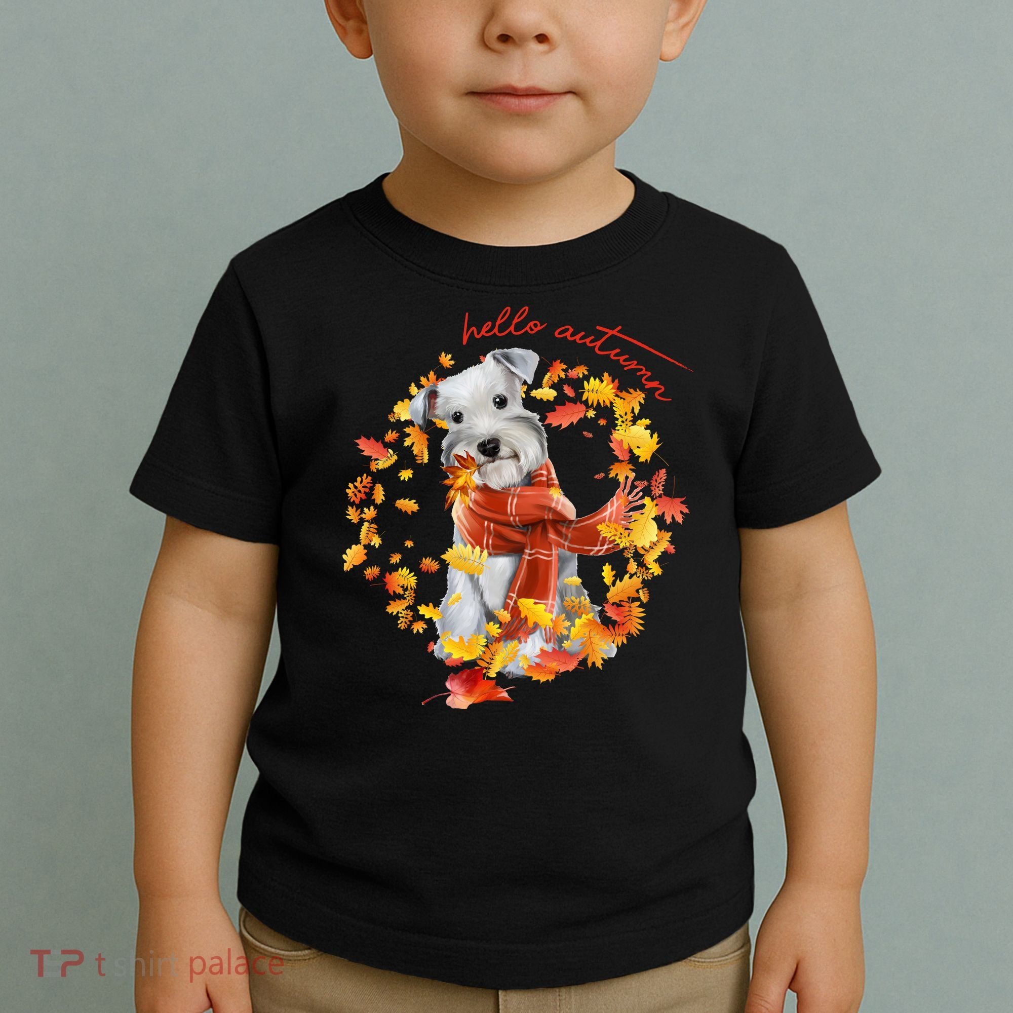 Hello Autumn Cute Dog Toddler T-Shirt
