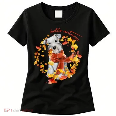 Hello Autumn Cute Dog Women's T-Shirt