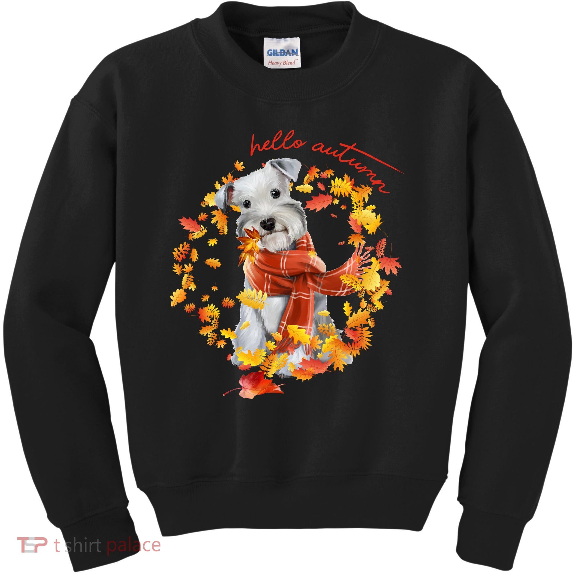 Hello Autumn Cute Dog Kids Sweatshirt