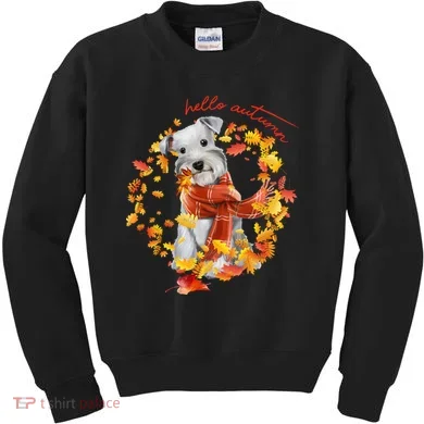 Hello Autumn Cute Dog Kids Sweatshirt