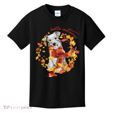 Hello Autumn Cute Dog Kids T-Shirt