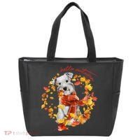 Hello Autumn Cute Dog Tote Bag thumb 0