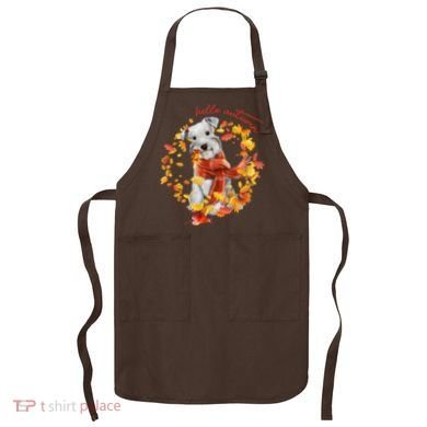 Hello Autumn Cute Dog Apron