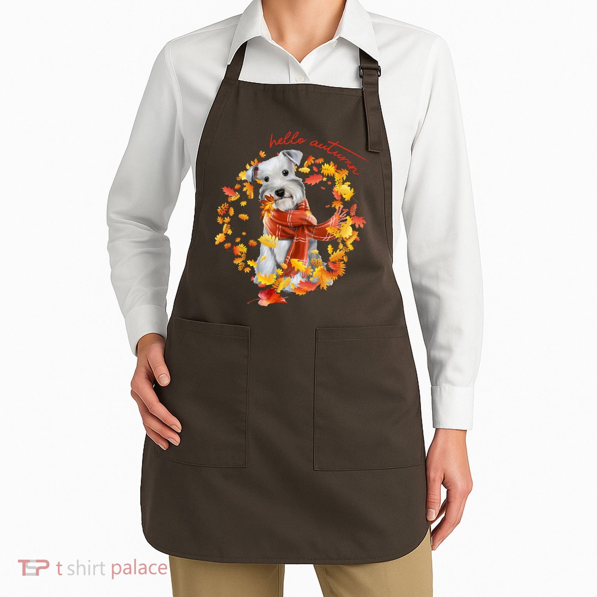 Hello Autumn Cute Dog Apron