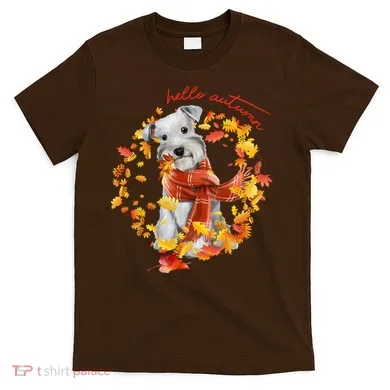 Hello Autumn Cute Dog T-Shirt