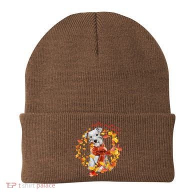 Hello Autumn Cute Dog Beanie