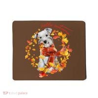 Hello Autumn Cute Dog Mousepad thumb 0