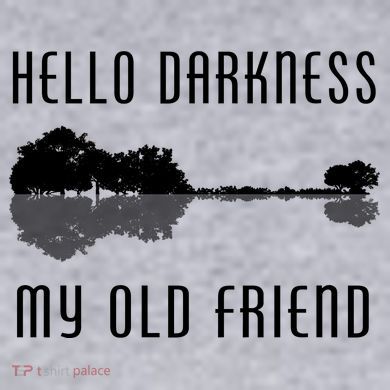 Hello Darkness My Old Friend Women's Racerback Cropped Tank