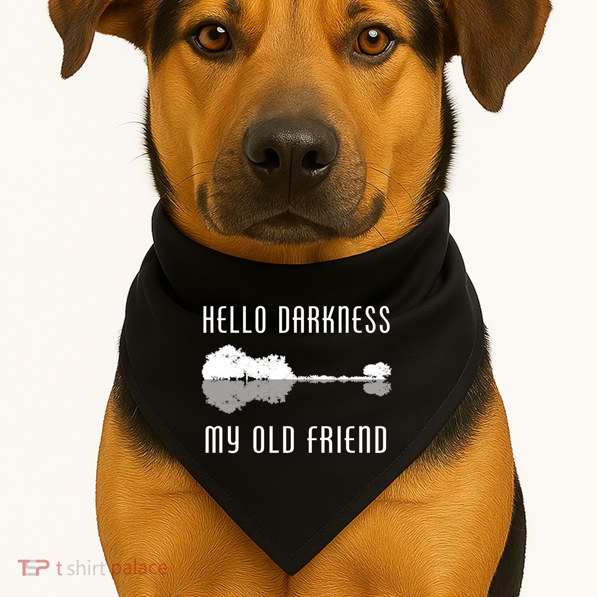 Hello Darkness My Old Friend USA-Made Doggie Bandana