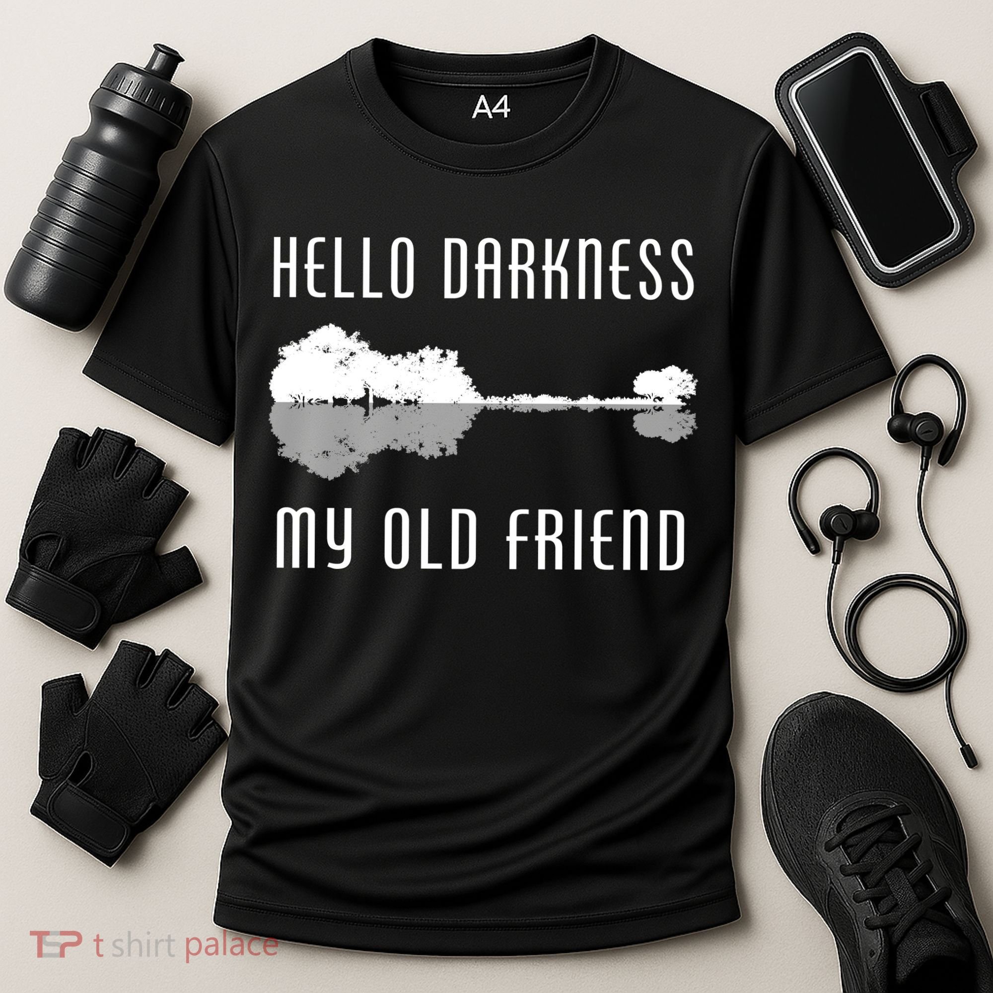 Hello Darkness My Old Friend Cooling Performance Crew T-Shirt