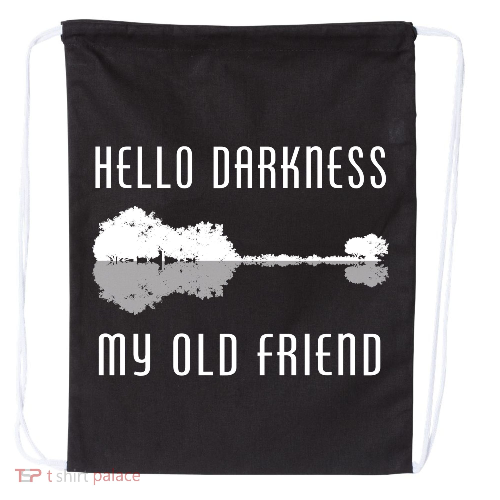 Hello Darkness My Old Friend Drawstring Bag